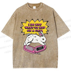 Unisex Rabbit Doesnot Want to Hop on a Call Printed Washed Tee