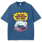 Unisex Rabbit Doesnot Want to Hop on a Call Printed Washed Tee