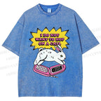 Unisex Rabbit Doesnot Want to Hop on a Call Printed Washed Tee
