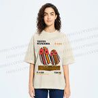Unisex Yayoi Kusama Geometric Bird Printed Washed Tee