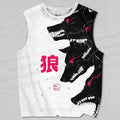 Unisex Wolf Printed Tank Top