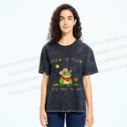 Unisex Time to Sin Frog Printed Washed Tee