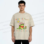 Unisex Time to Sin Frog Printed Washed Tee