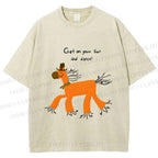 Unisex Get on Feet And Dance Horse Printed Washed Tee