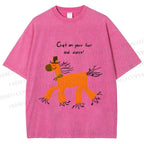 Unisex Get on Feet And Dance Horse Printed Washed Tee