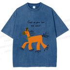 Unisex Get on Feet And Dance Horse Printed Washed Tee
