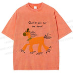 Unisex Get on Feet And Dance Horse Printed Washed Tee