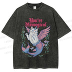 Unisex You're Meowgical Printed Washed Tee