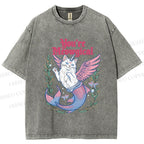 Unisex You're Meowgical Printed Washed Tee