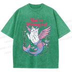 Unisex You're Meowgical Printed Washed Tee