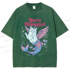 Unisex You're Meowgical Printed Washed Tee