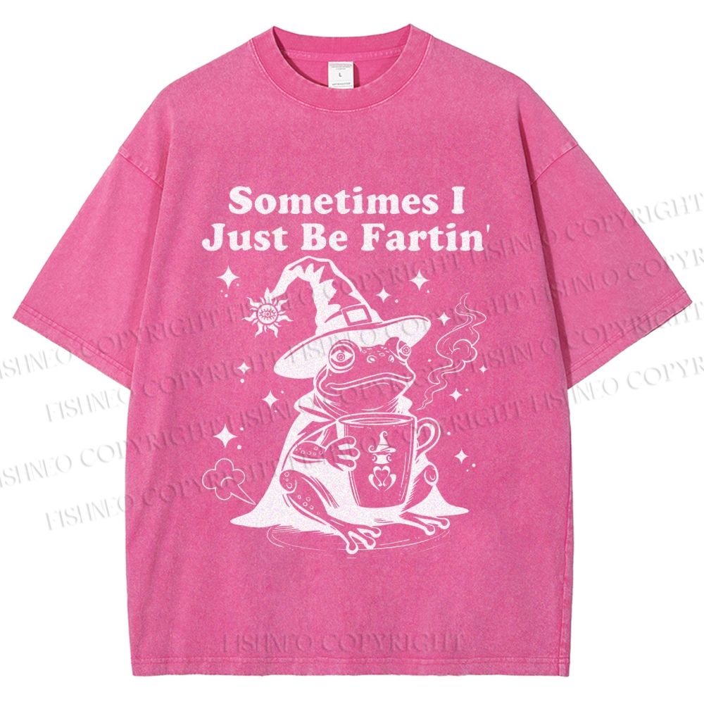 Unisex Sometimes I Just Be Fartin Printed Washed Tee