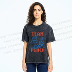 Unisex Team Punch the Monkey Printed Washed Tee