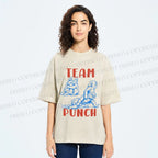 Unisex Team Punch the Monkey Printed Washed Tee