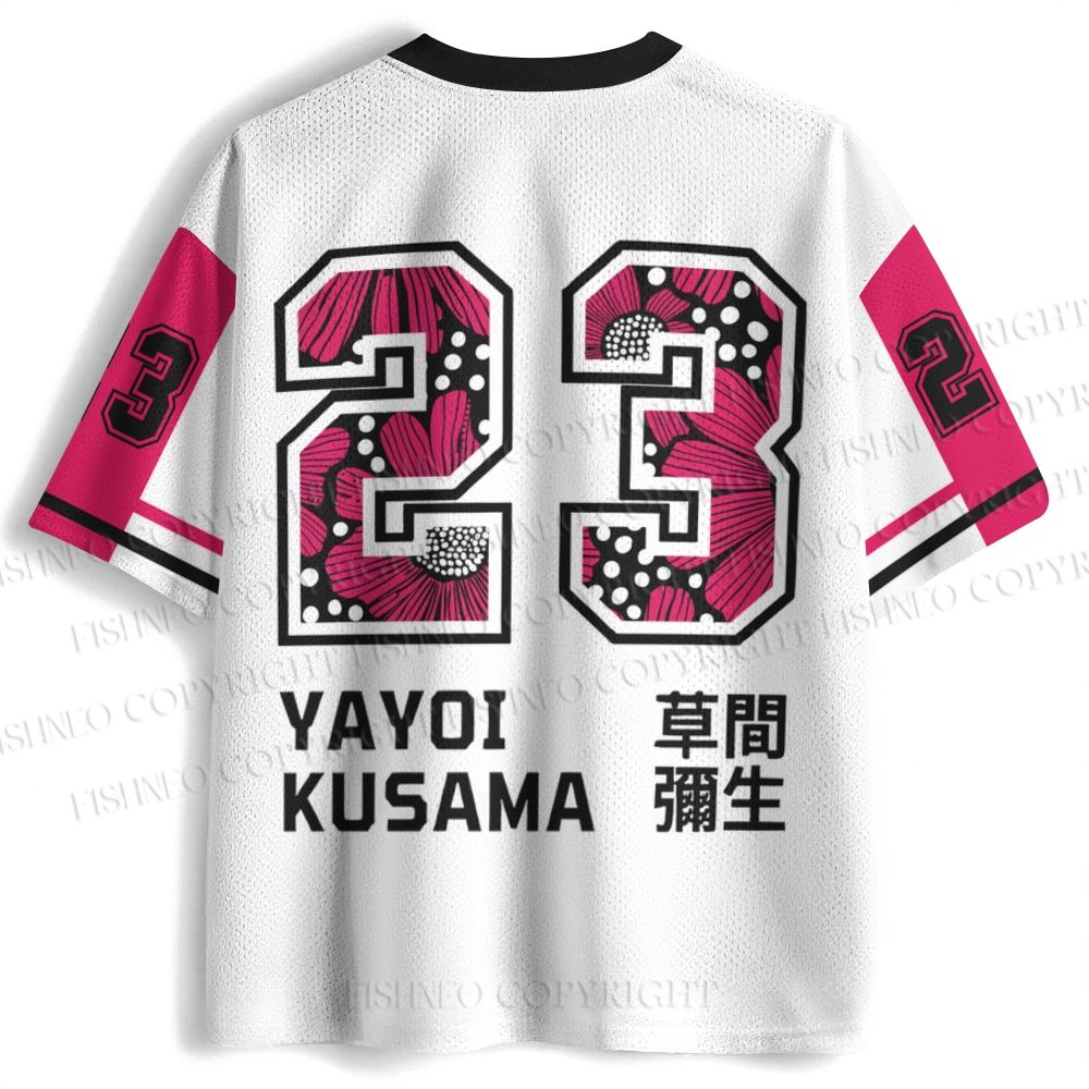 Yayoi Kusama Giant Pink Flowers Jersey Shirts