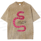 Unisex Will you Still Love me When I am a Worm Printed Washed Tee