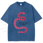 Unisex Will you Still Love me When I am a Worm Printed Washed Tee