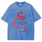 Unisex Will you Still Love me When I am a Worm Printed Washed Tee