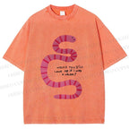 Unisex Will you Still Love me When I am a Worm Printed Washed Tee