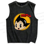 Unisex Astro Boy Printed Washed Tank Top