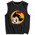 Unisex Astro Boy Printed Washed Tank Top