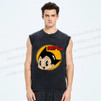 Unisex Astro Boy Printed Washed Tank Top