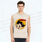 Unisex Astro Boy Printed Washed Tank Top