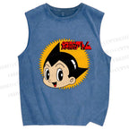 Unisex Astro Boy Printed Washed Tank Top