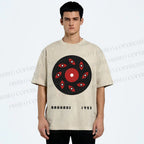 Unisex Bauhaus Geometric Eye Printed Washed Tee
