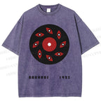 Unisex Bauhaus Geometric Eye Printed Washed Tee