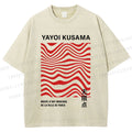 Unisex Yayoi Kusama Geometry Printed Washed Tee