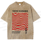 Unisex Yayoi Kusama Geometry Printed Washed Tee