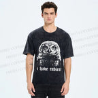 Unisex I Have Rabies Owl Meme Printed Washed Tee