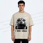Unisex I Have Rabies Owl Meme Printed Washed Tee