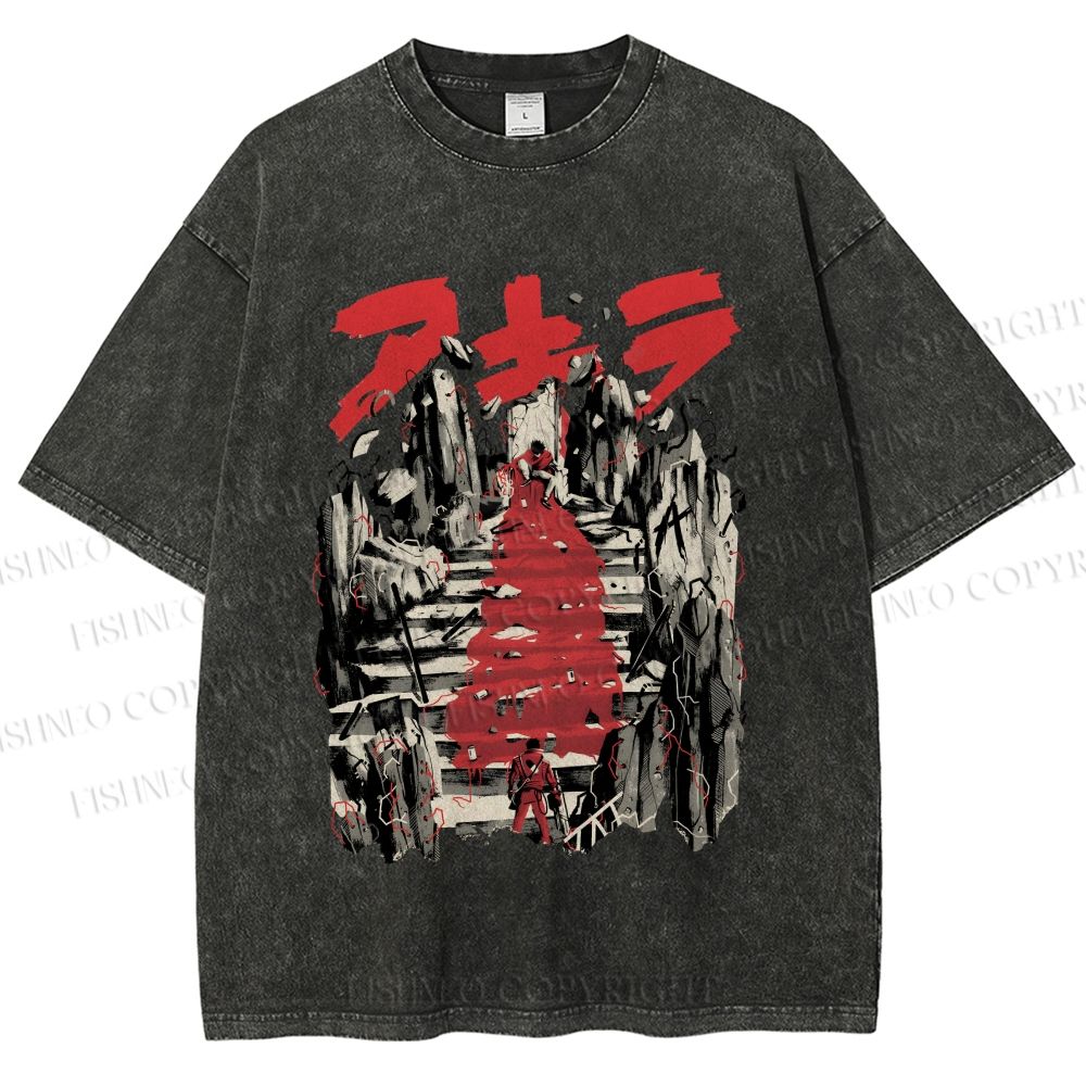 Unisex Akira: The Final Battle Printed Washed Tee