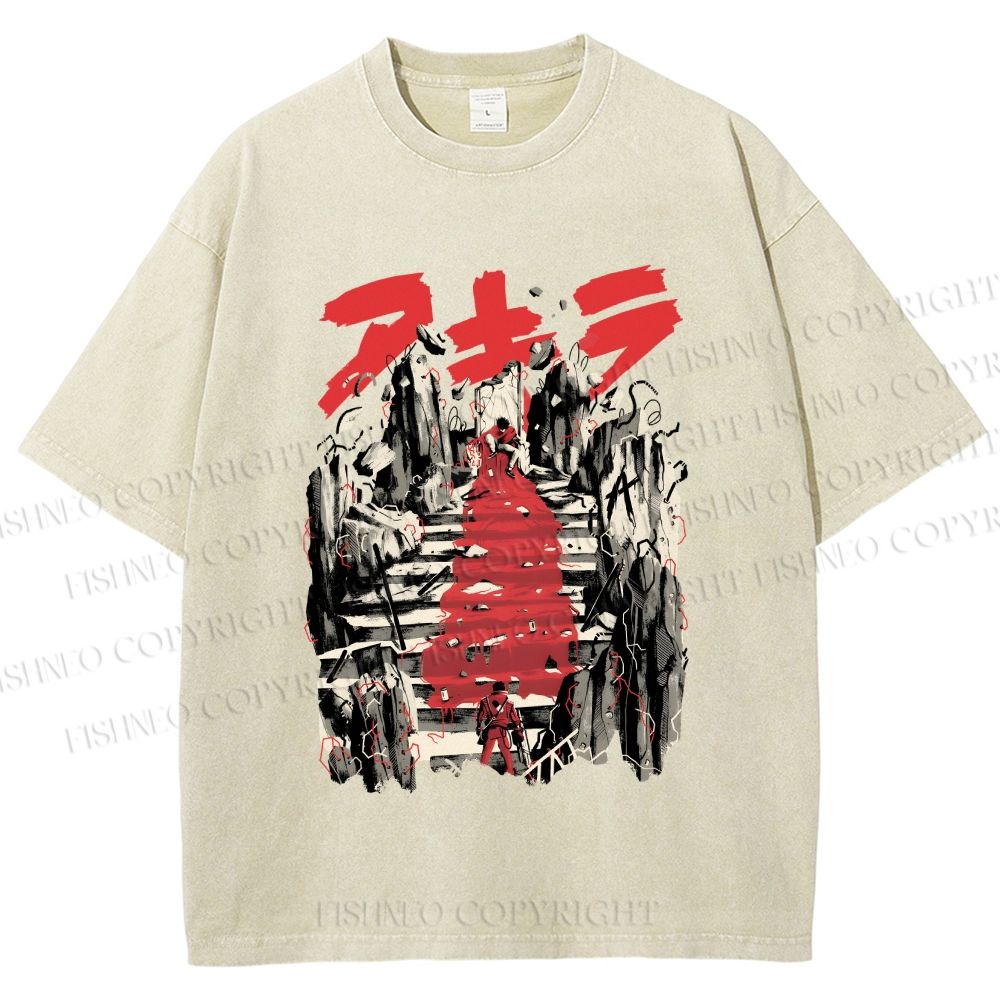 Unisex Akira: The Final Battle Printed Washed Tee
