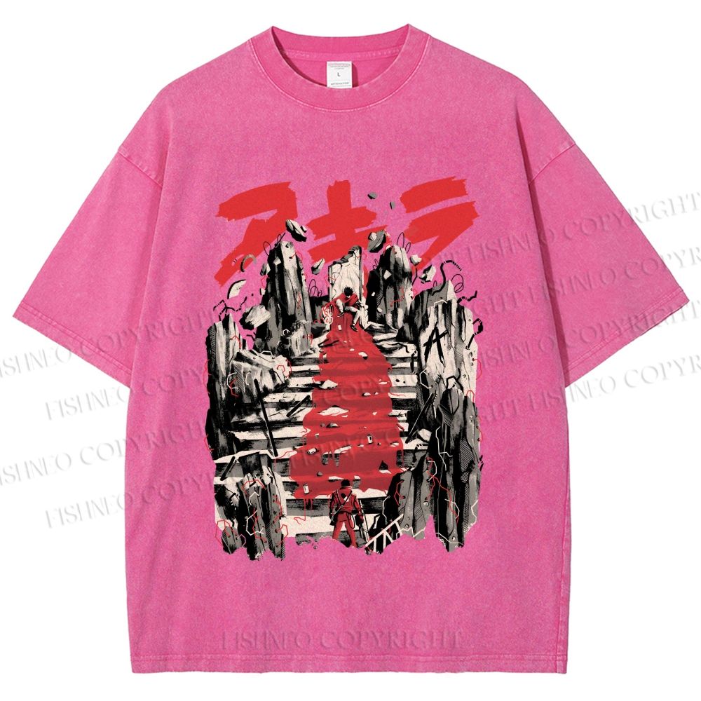 Unisex Akira: The Final Battle Printed Washed Tee