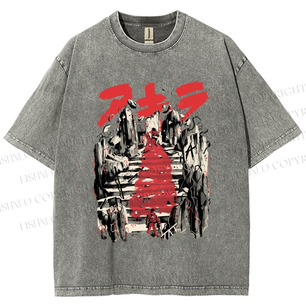 Unisex Akira: The Final Battle Printed Washed Tee