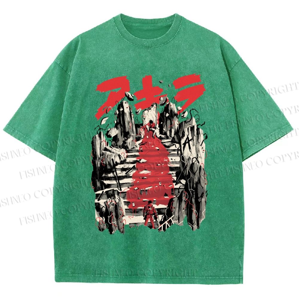 Unisex Akira: The Final Battle Printed Washed Tee