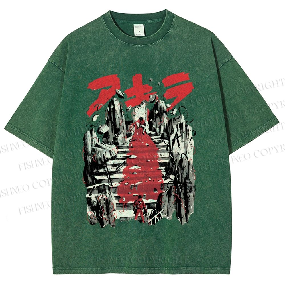 Unisex Akira: The Final Battle Printed Washed Tee