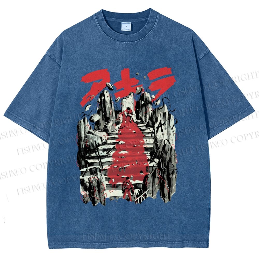 Unisex Akira: The Final Battle Printed Washed Tee