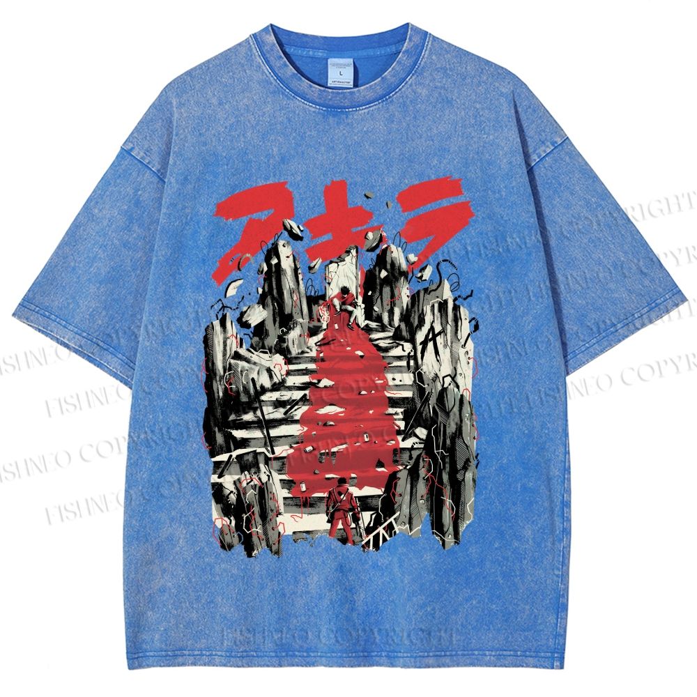 Unisex Akira: The Final Battle Printed Washed Tee