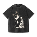 Unisex Tuxedo cat Printed Washed Tee
