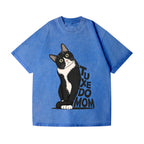 Unisex Tuxedo cat Printed Washed Tee