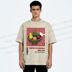 Unisex Yayoi Kusama Fruit And Birds Printed Washed Tee