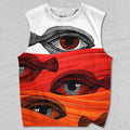 Unisex Weird Eye Fish Printed Tank Top