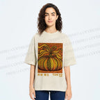 Unisex Yayoi Kusama Pumpkin Printed Washed Tee