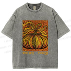 Unisex Yayoi Kusama Pumpkin Printed Washed Tee