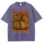 Unisex Yayoi Kusama Pumpkin Printed Washed Tee