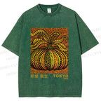 Unisex Yayoi Kusama Pumpkin Printed Washed Tee
